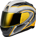 GMAX FF-98 Aftershock Helmet White/Metallic Silver