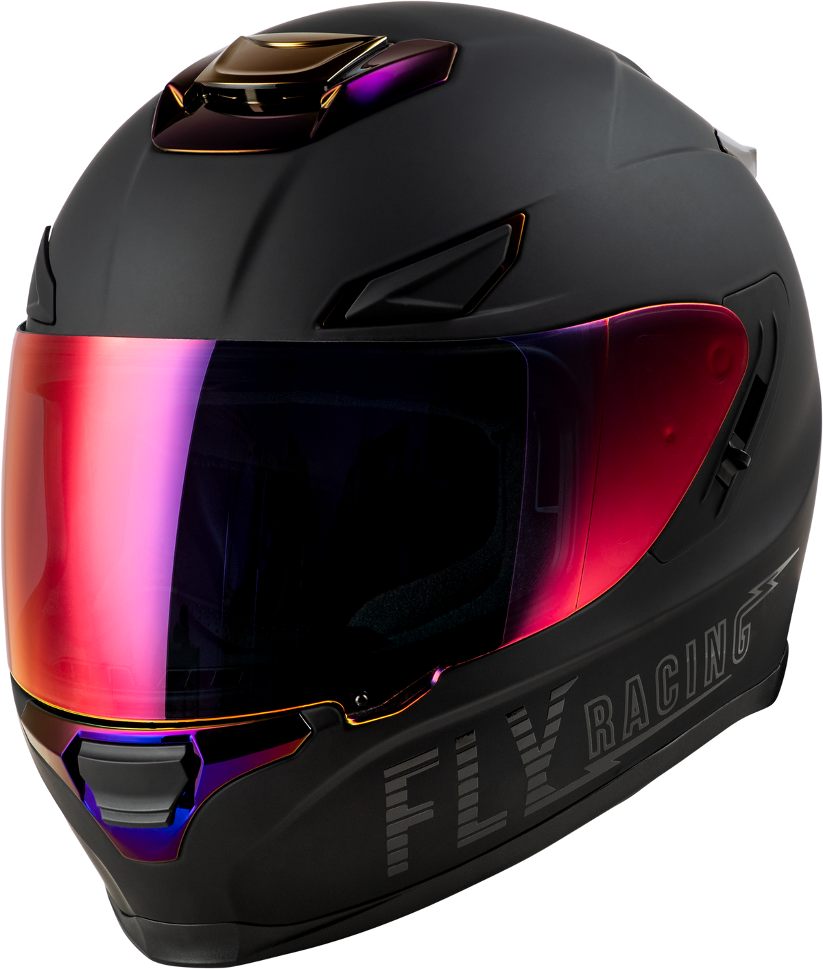 Fly Racing Sentinel Recon Helmet Matte Black/Purple Chrome
