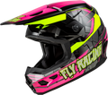 Youth Kinetic Scorched Helmet Neon Pink/Hi Vis/Black Yl