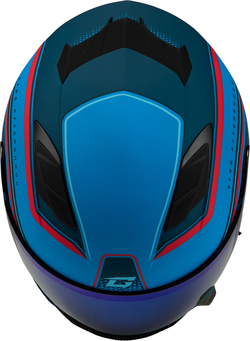 Ff 98 Aftershock Helmet Matte Blue/Red 3x