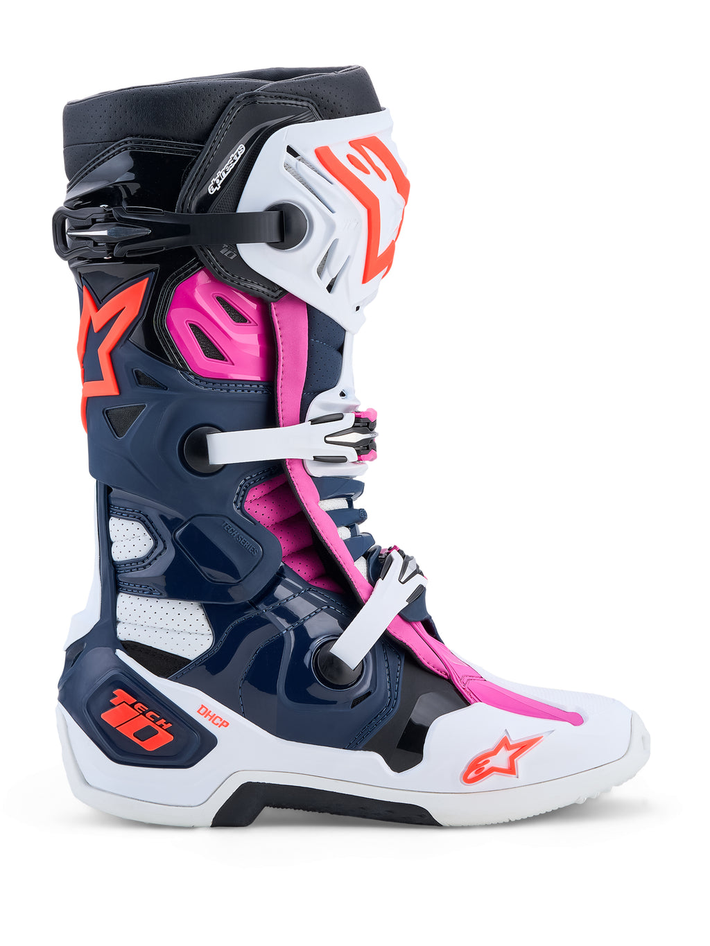 Tech 10 Supervented Boots Drk Blue/Wht/Blk Fuxia 13