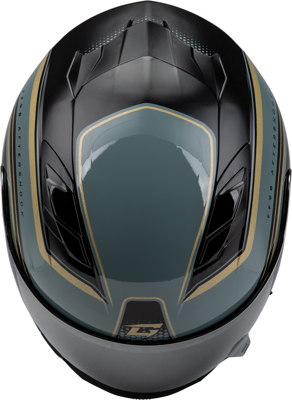 Ff 98 Aftershock Helmet Grey/Metallic Gold 3x