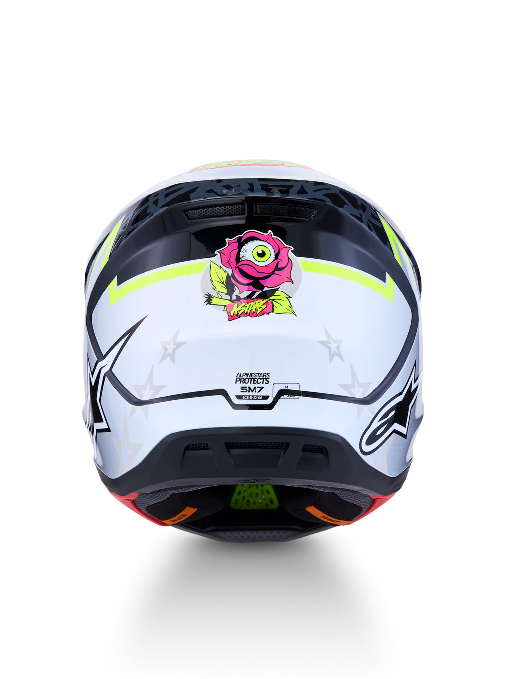 S M7 Blaster Helmet Ece06/Dot Blk/Gry/Wh/Yllw Fluo Glsy Xs