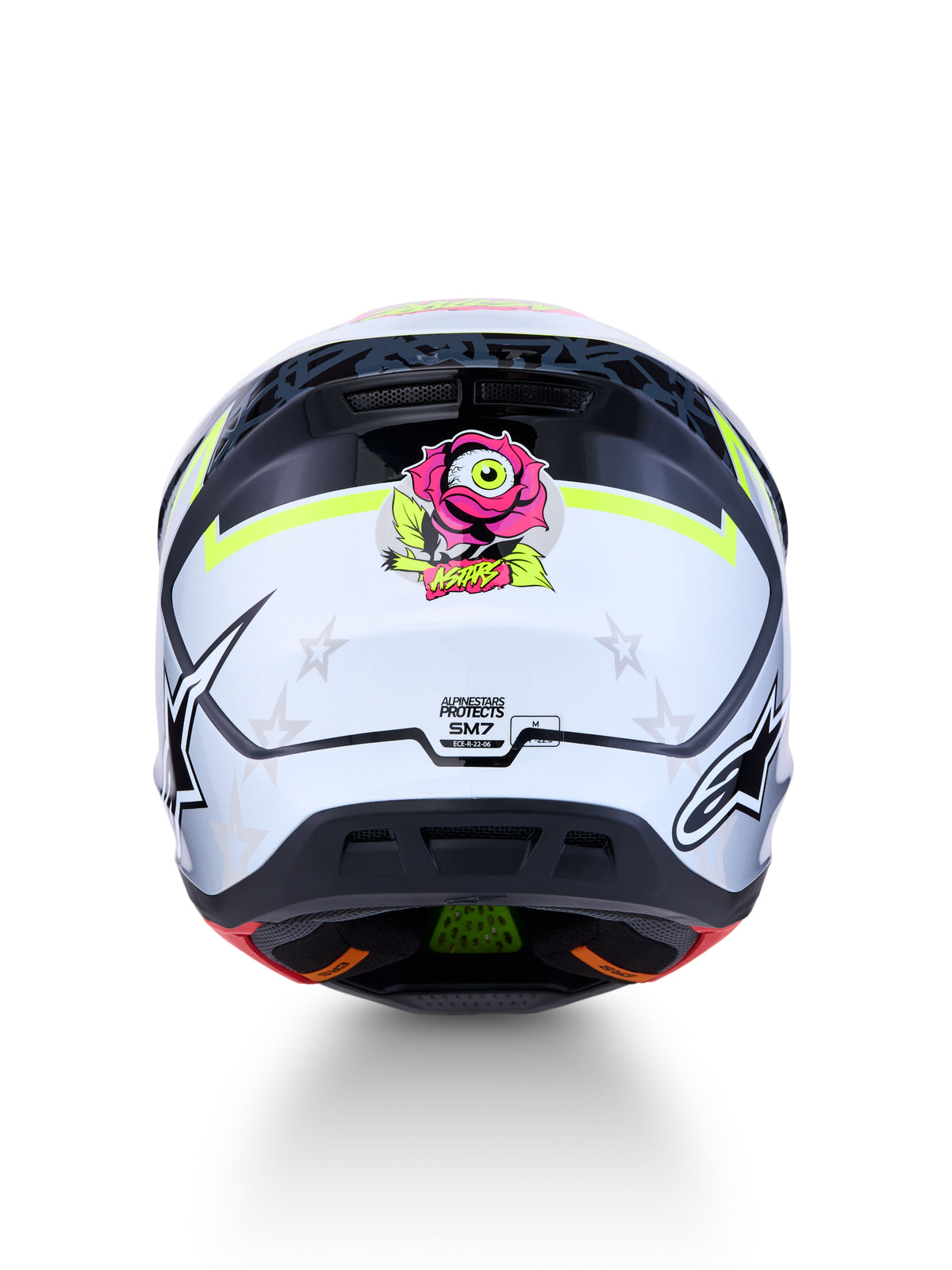 S M7 Blaster Helmet Ece06/Dot Blk/Gry/Wh/Yllw Fluo Glsy Sm