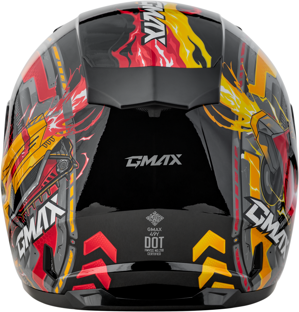 Youth Gm 49y Charge Helmet Black/Red/Yellow Yl