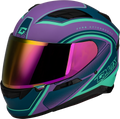 GMAX FF-98 Aftershock Helmet Matte Purple/Blue