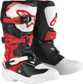Tech 3s Youth Boots Wht/Blk/Bt Red Sz 2