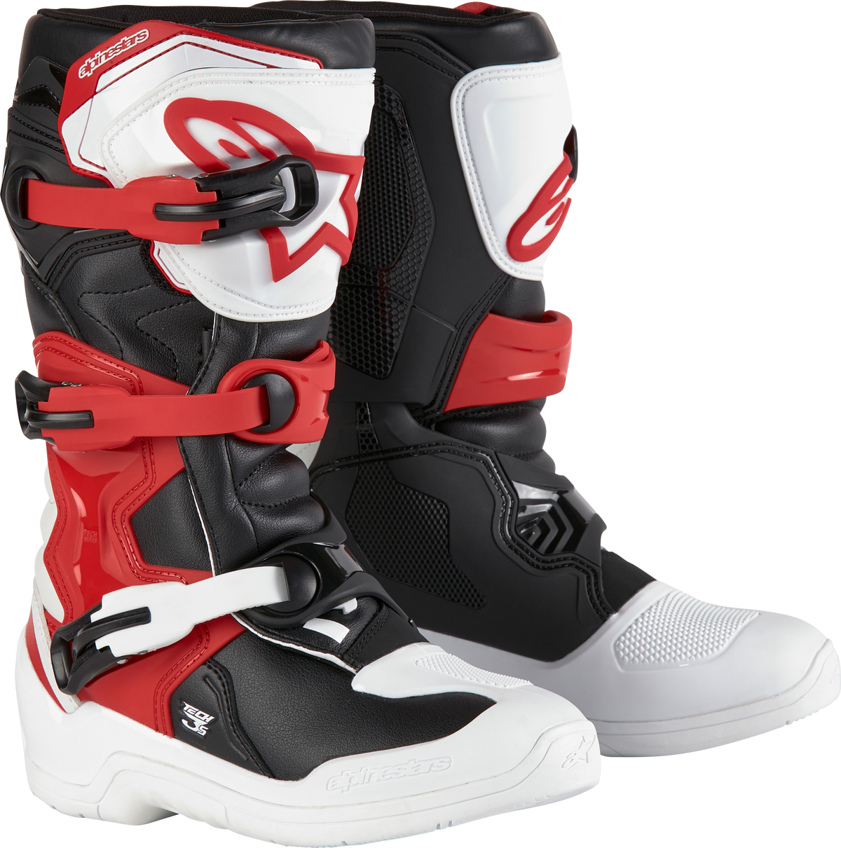 Tech 3s Youth Boots Wht/Blk/Bt Red Sz 8