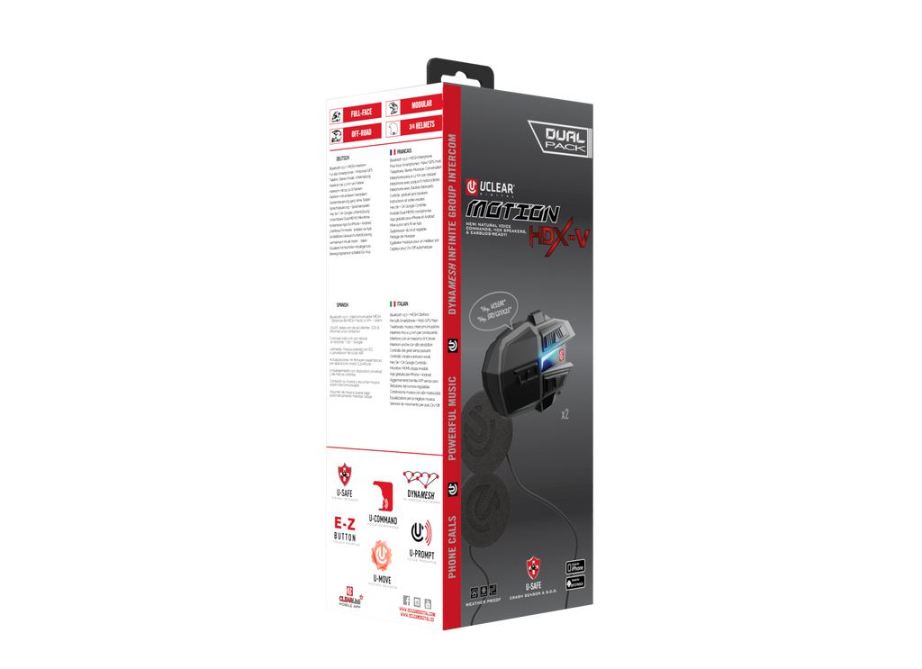 Motion Hdx V Dual Kit Helmet Audio Dual Kit