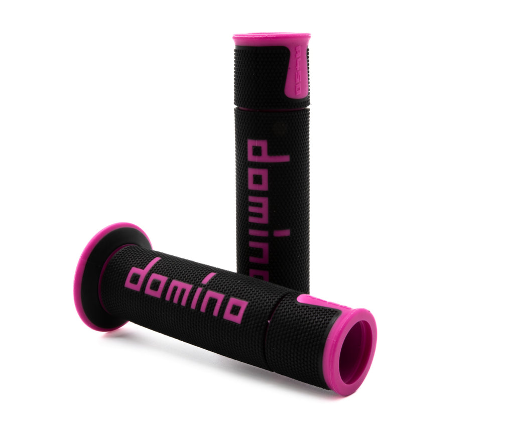A450 Road Racing Grips Black/Fuchsia Pair