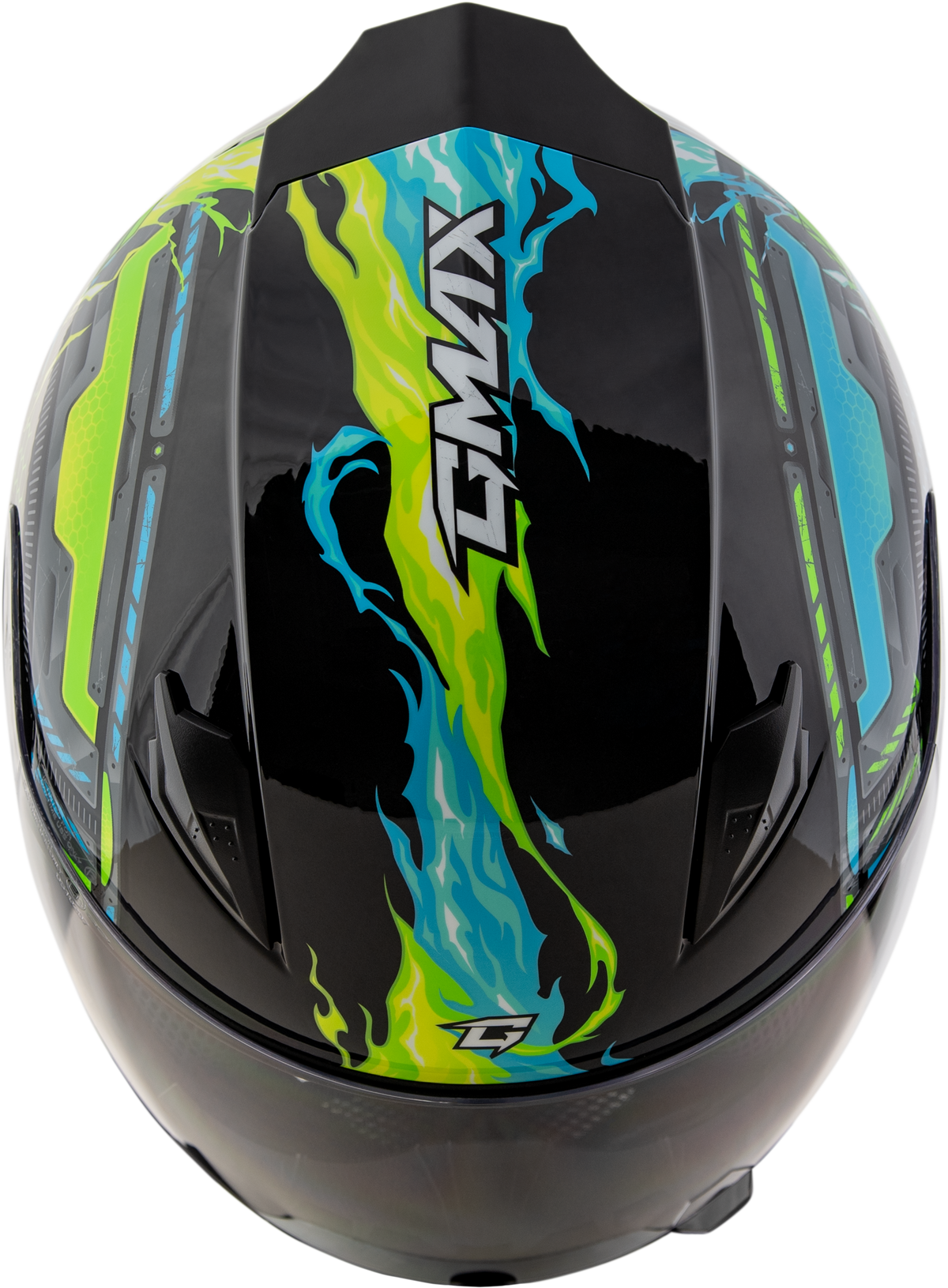 Youth Gm 49y Charge Helmet Black/Blue/Green Ys