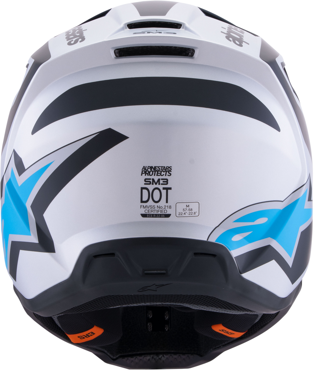 Sm3 Heat Helmet Silver/Blue/Black Matt Lg