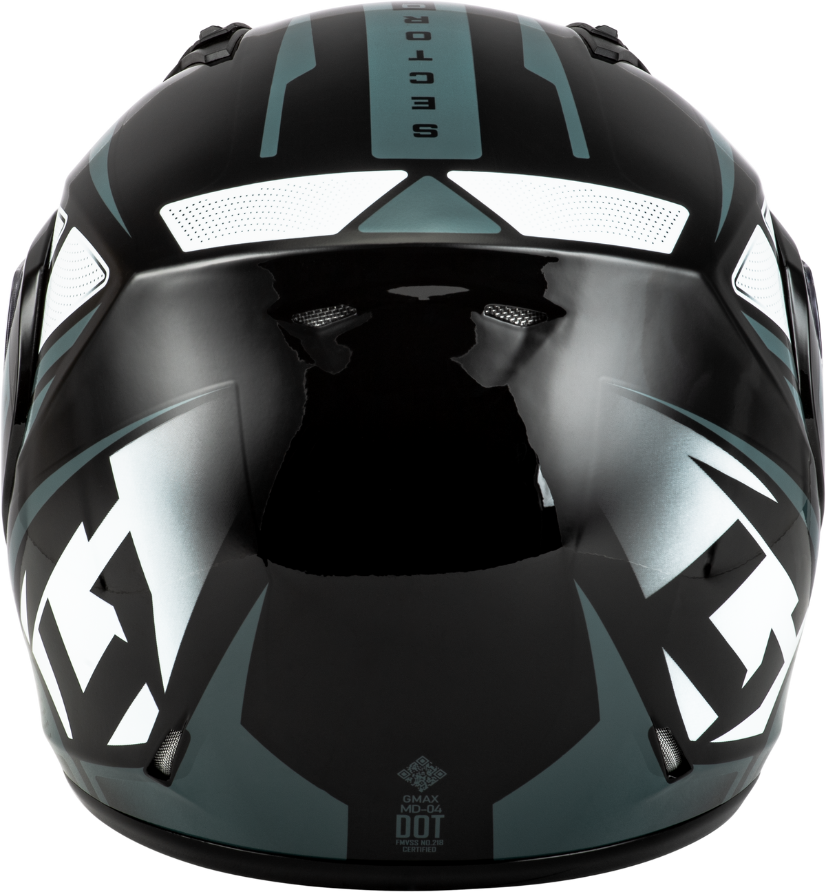 Md 04 Sector Helmet Black/Silver 2x