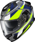 Exo Eclipse Full Face Helmet Lunar Grey/Hi Vis/Blue Xl