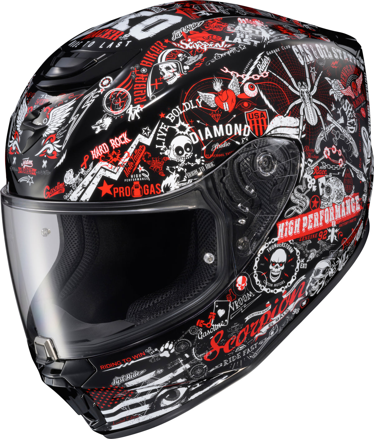 Scorpion EXO EXO-R330 Full Face Helmet Shake 2 Red