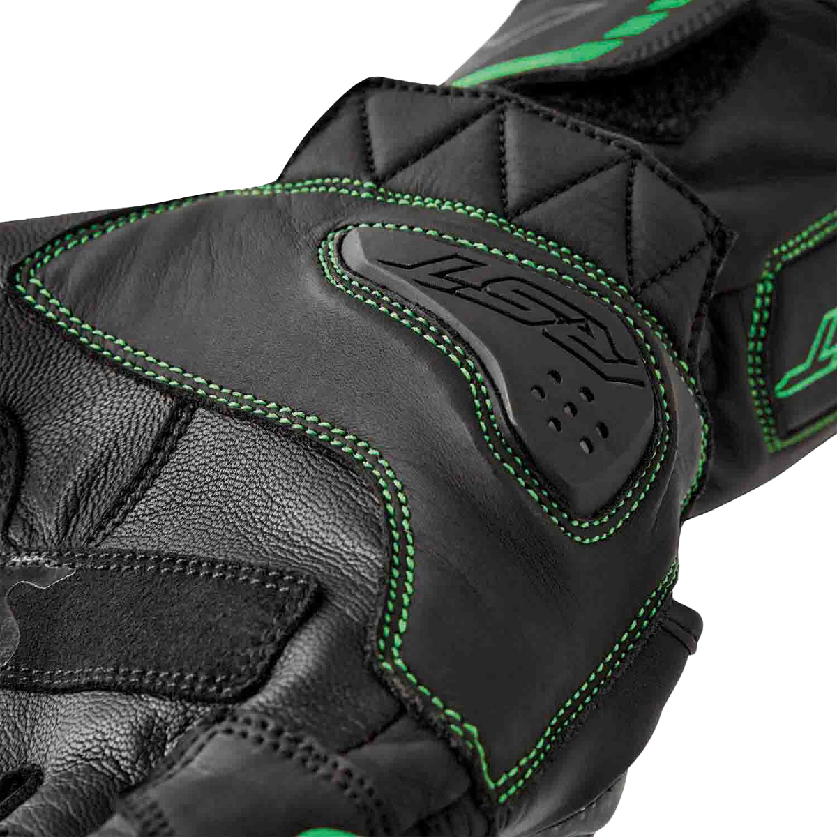S1 Glove Blk/Flo Green Leather 2xl