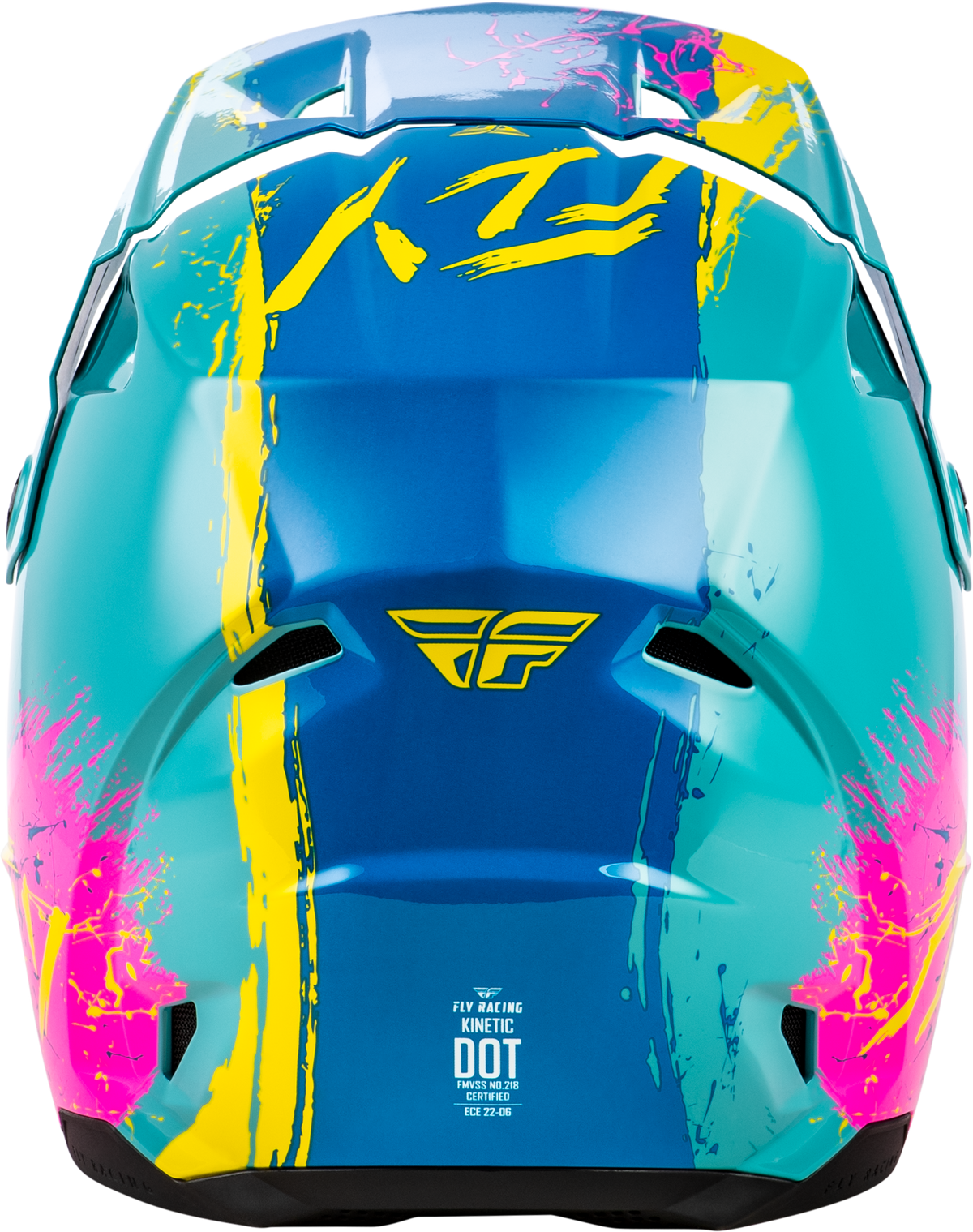 Youth Kinetic Drip Helmet Turquoise/Pink/Yellow Ys