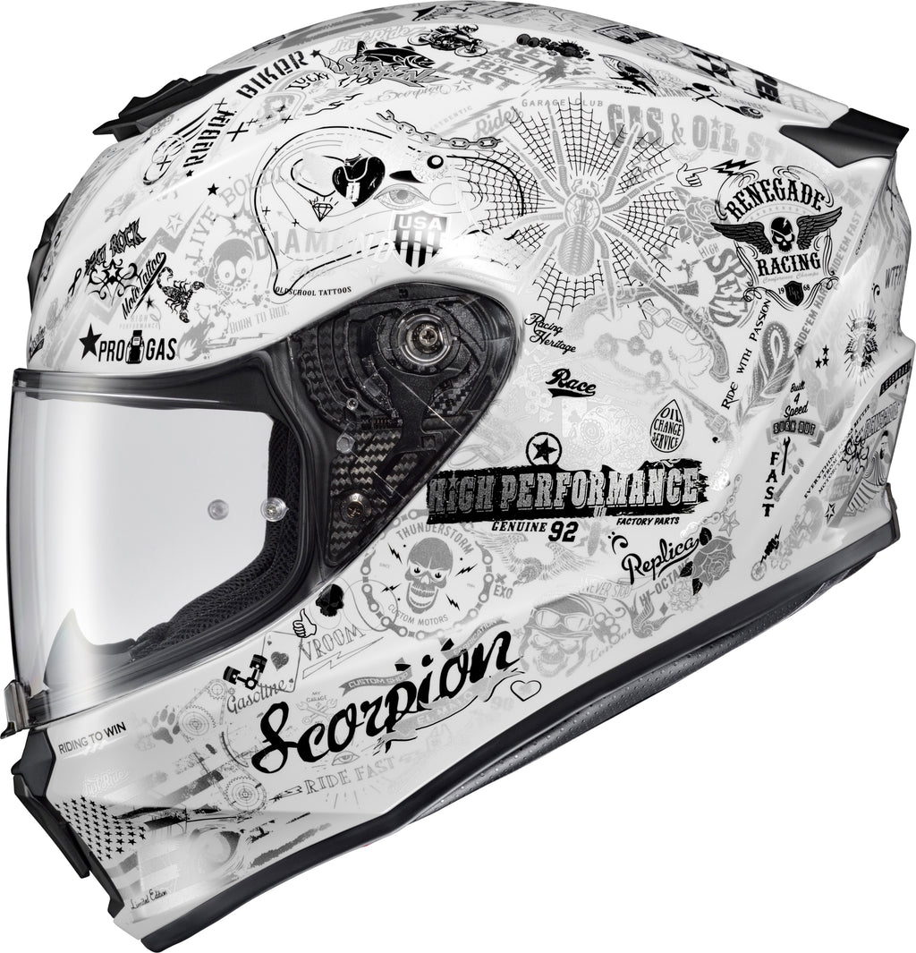 Exo R330 Full Face Helmet Shake 2 White Xl