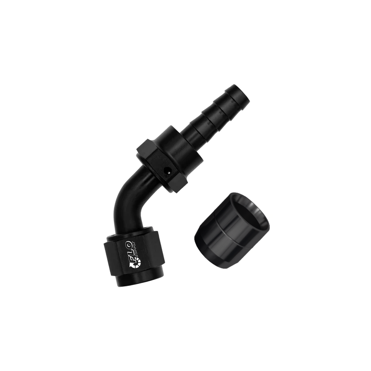 Flo Supply 10AN Crimp 60 Degree Swivel Hose End