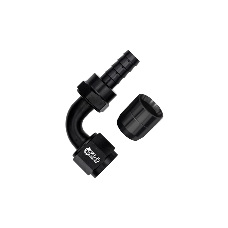 Flo Supply 16AN Crimp 90 Degree Swivel Hose End