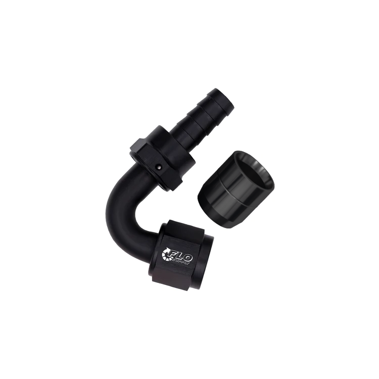 Flo Supply 6AN Crimp 120 Degree Swivel Hose End