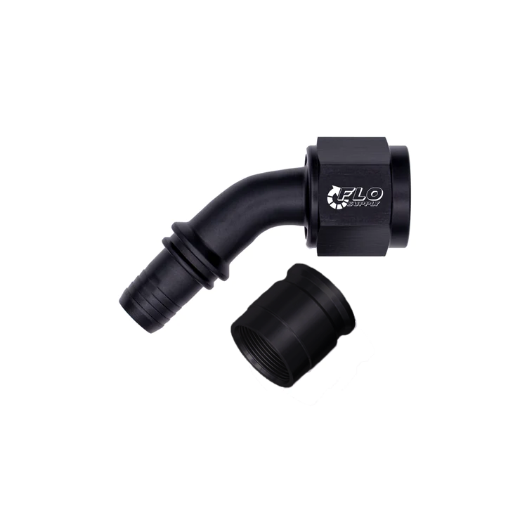 Flo Supply 16AN PTFE Crimp 45 Degree Swivel Hose End