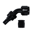 Flo Supply 16AN PTFE Crimp 45 Degree Double Swivel Hose End