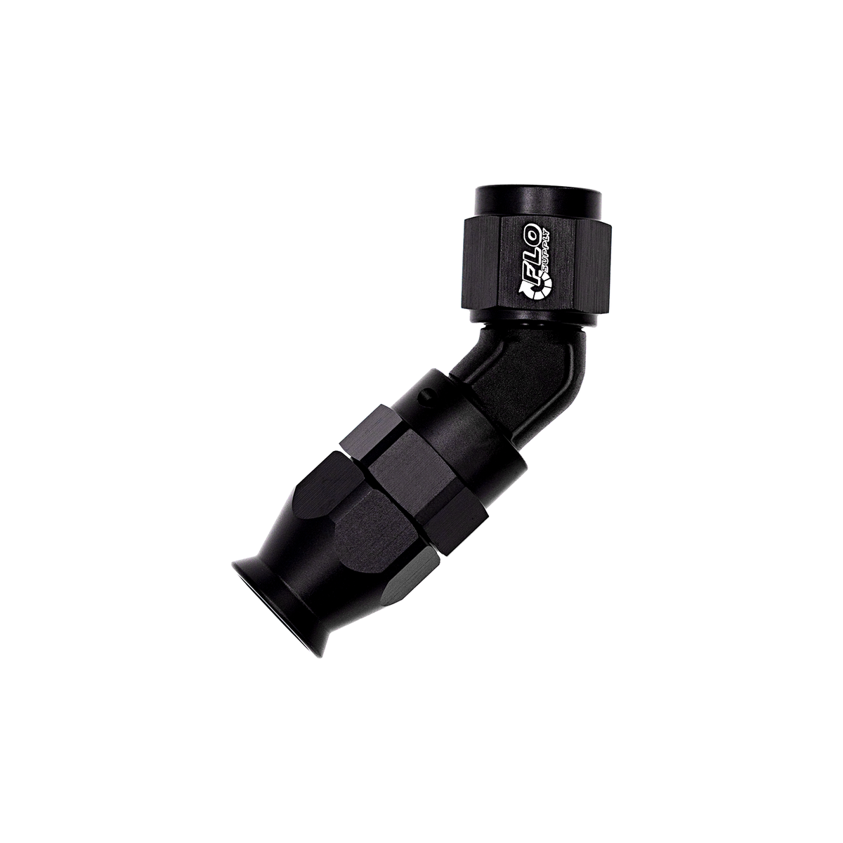 Flo Supply 3AN PTFE 45 Degree Swivel Forged Hose End