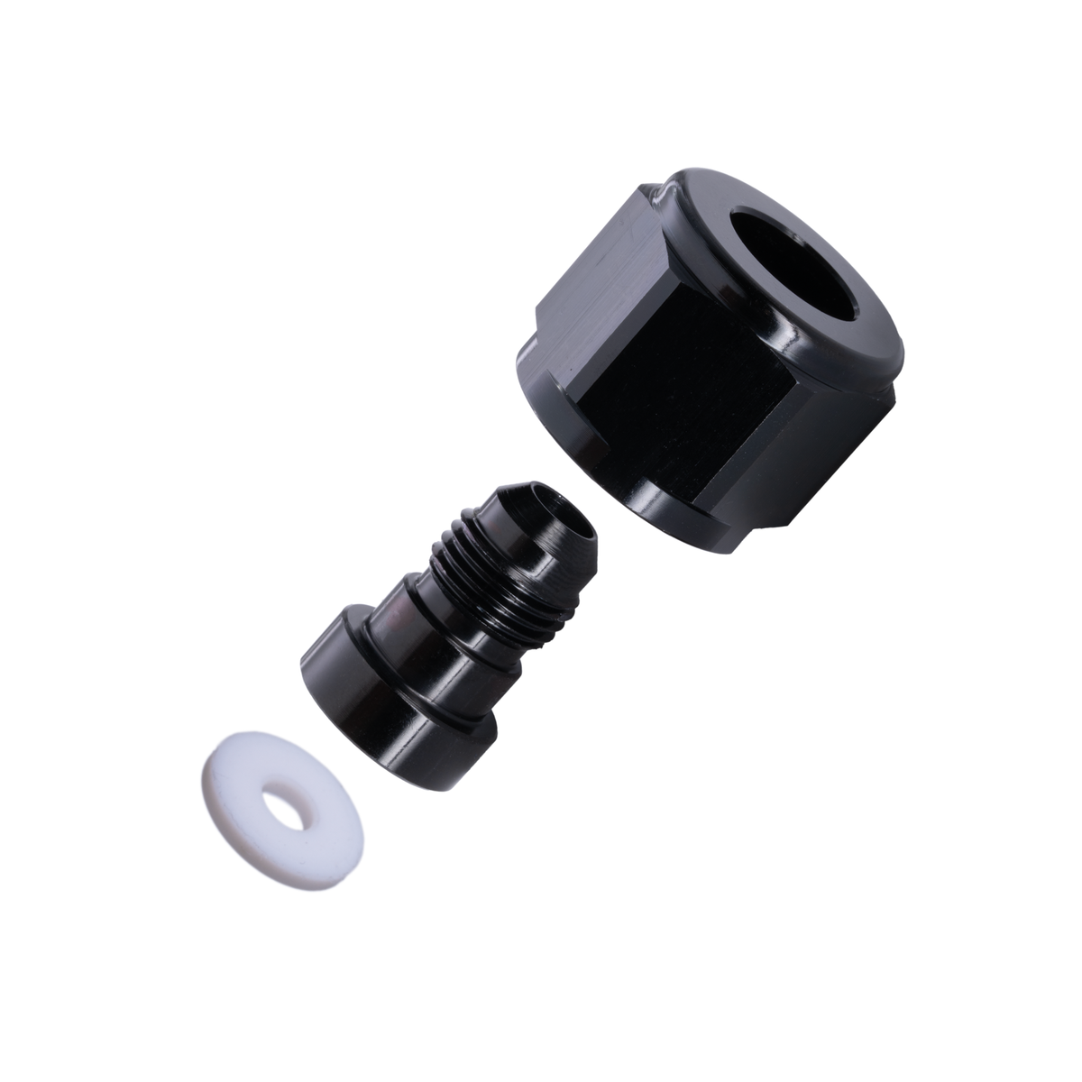 Flo Supply CO2 Bottle Valve Nut to Nipple Assembly - CGA 320 to 6AN