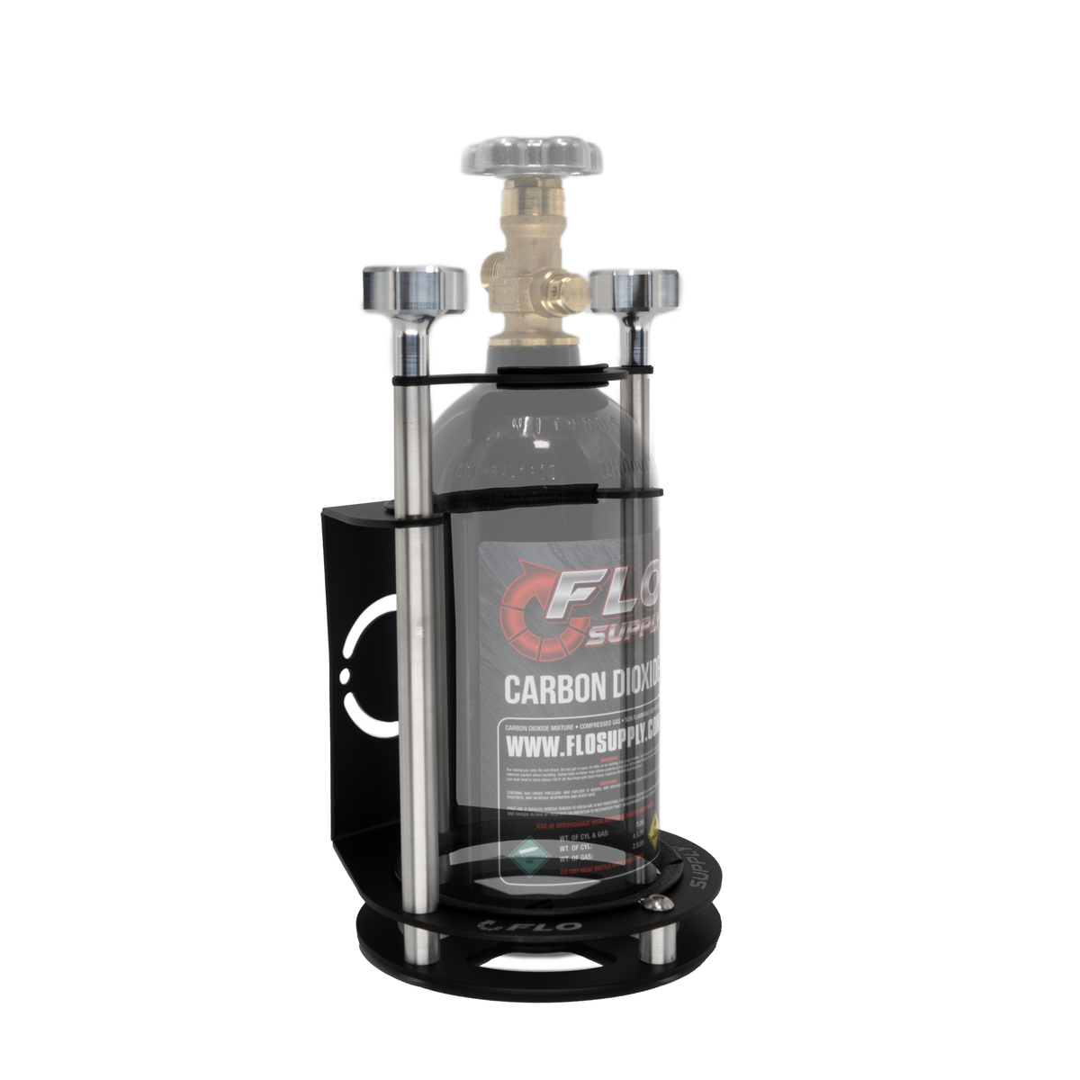 Flo Supply Race-Light Single 2.5lb 10-13/16" Tall Bottle Bracket - Roll Bar Mount - 1-5/8"