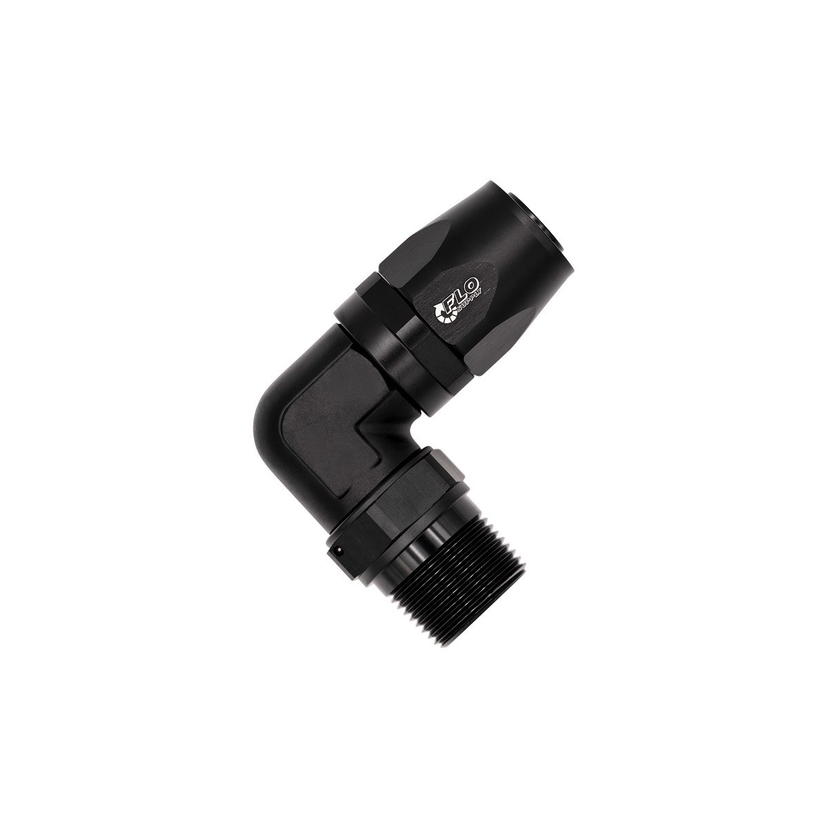 Flo Supply 1/2" NPT To 8AN EZ Connect Forged 90 Degree Swivel Forged Hose End