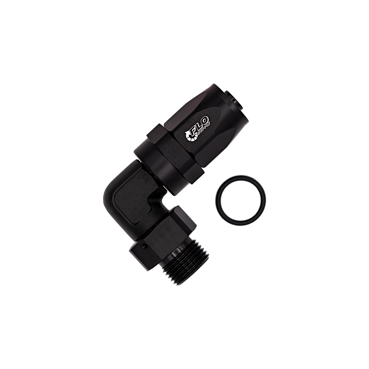 Flo Supply 4AN ORB To 6AN EZ Connect Forged 90 Degree Swivel Forged Hose End