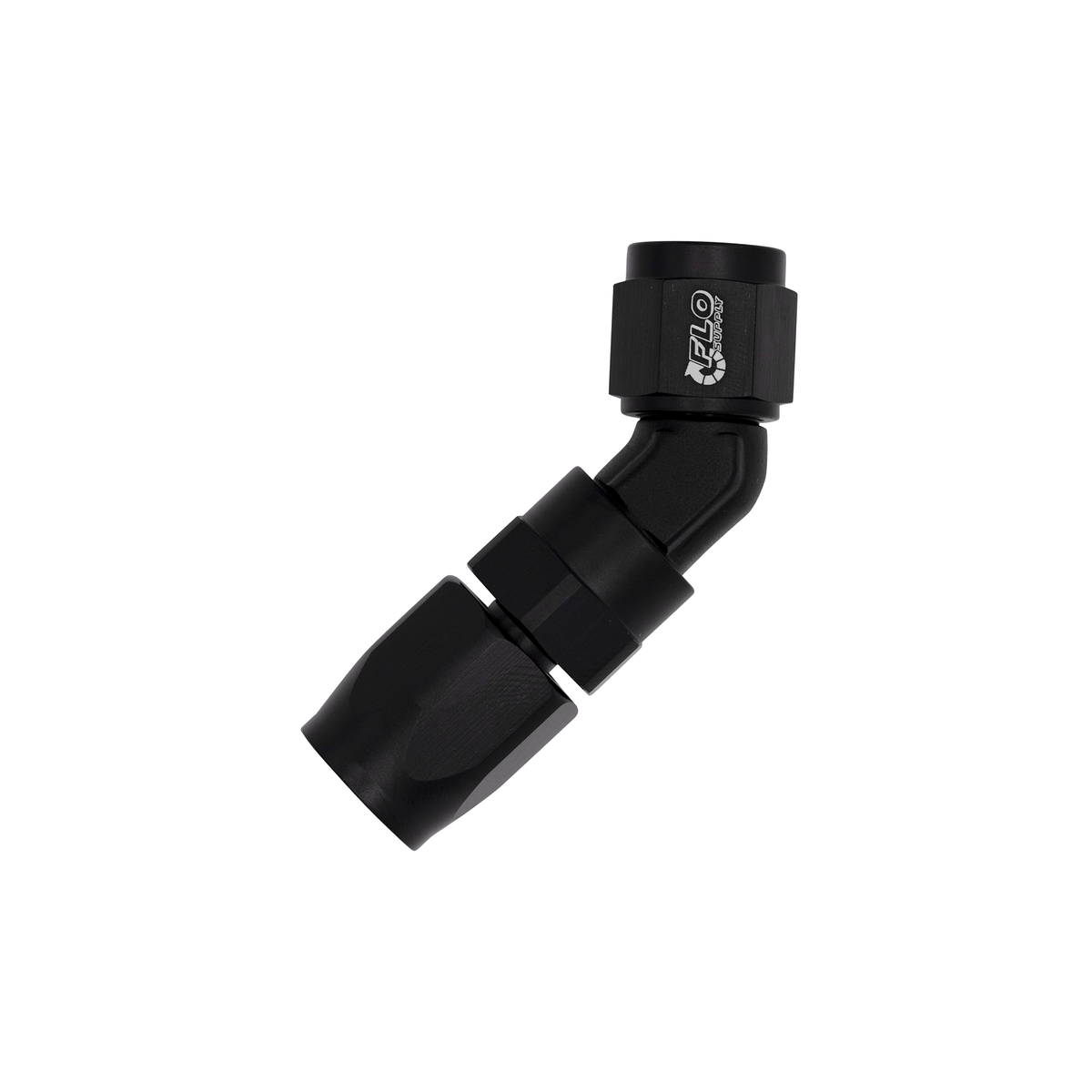 Flo Supply 6AN EZ Connect Forged 45 Degree Swivel Forged Hose End