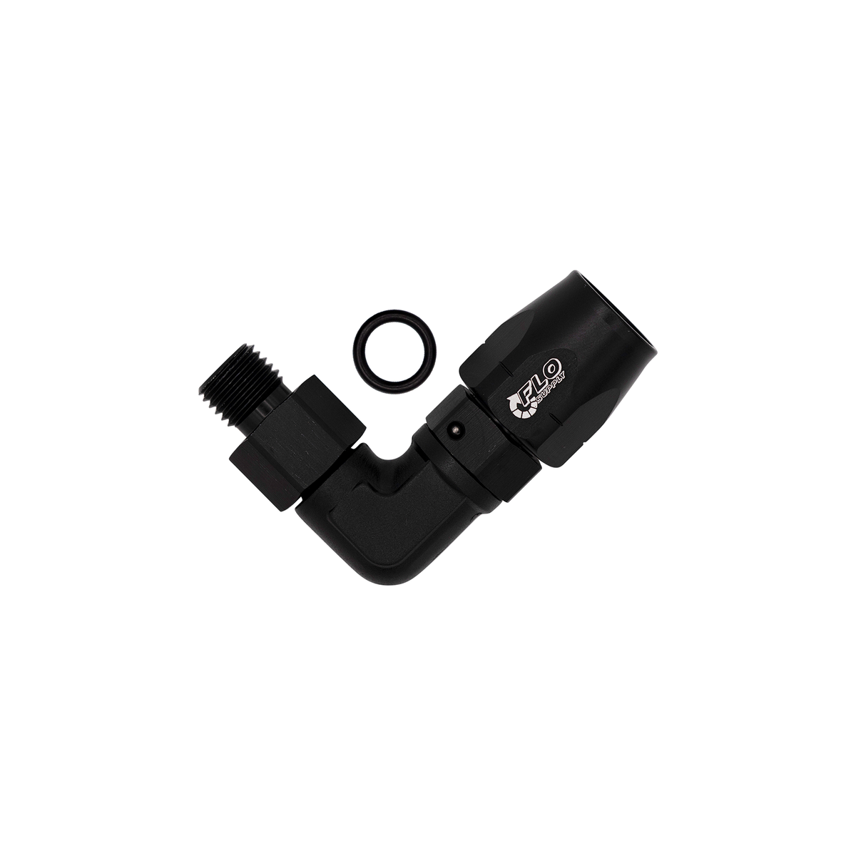 Flo Supply 12AN ORB To 10AN Cutter Forged 90 Degree Swivel Forged Hose End