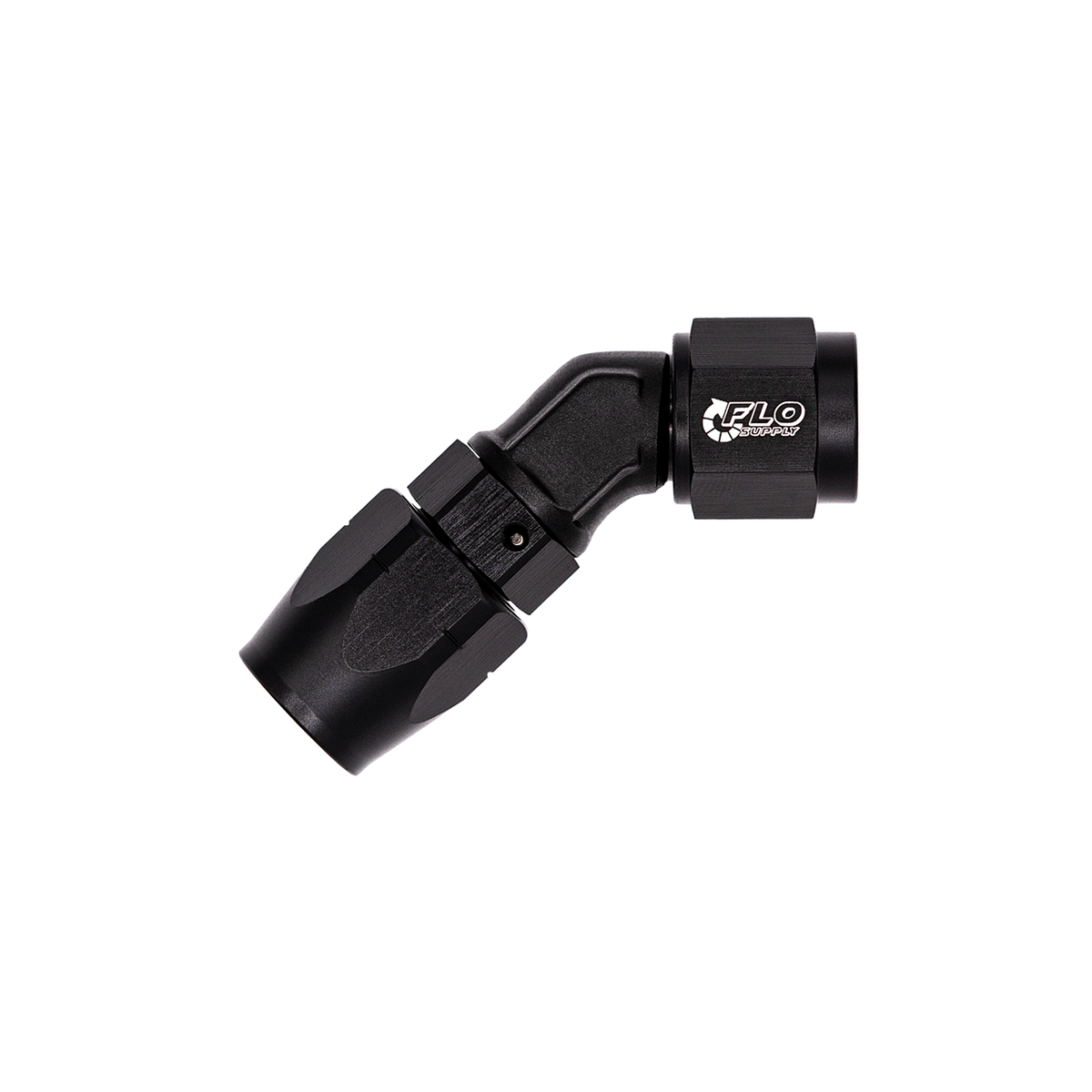 Flo Supply 10AN Cutter Forged 45 Degree Swivel Forged Hose End