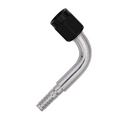 Flo Supply 8AN 90 Degree Hose End Assembly - Red B-Nut
