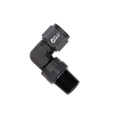 Flo Supply 1/8" NPT 90 Degree Male To 4AN Female Swivel Adapter