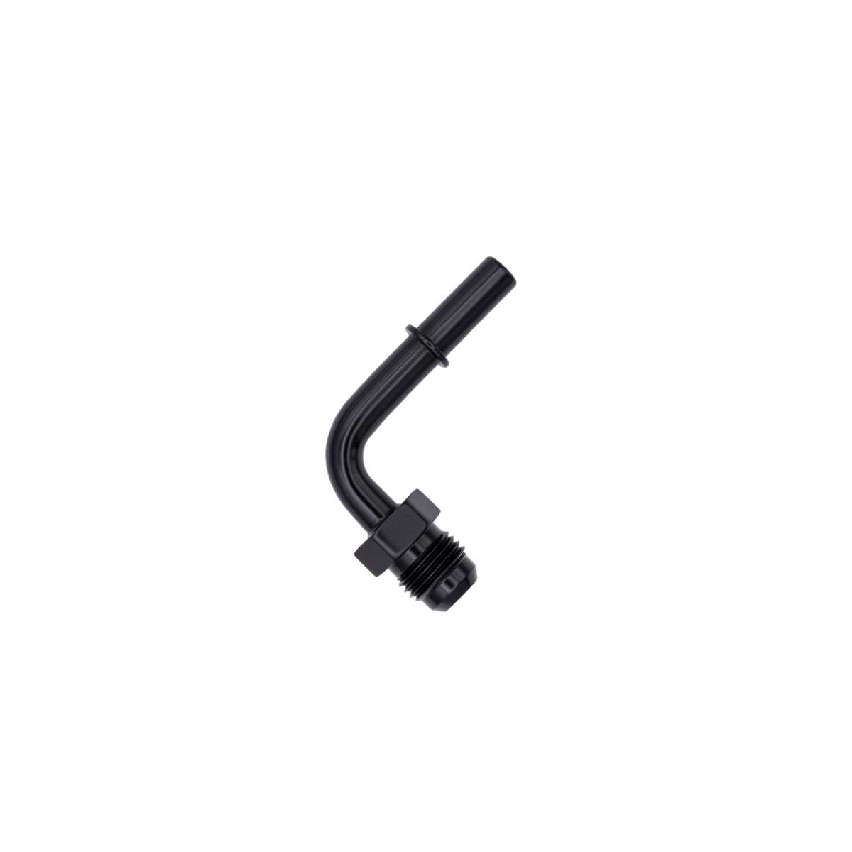 Flo Supply 6AN x 5/16" 90 Degree Spring Lock Fuel Adapter - Male/Male