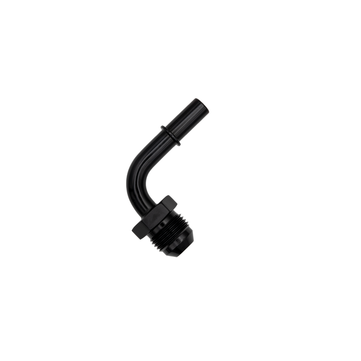 Flo Supply 8AN x 3/8" 90 Degree Spring Lock Fuel Adapter - Male/Male