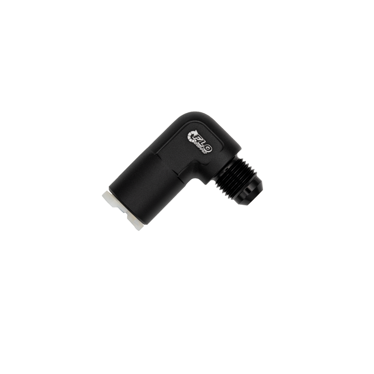 Flo Supply 6AN x 5/16" 90 Degree Spring Lock Fuel Adapter - Male/Female
