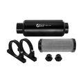 Flo Supply Inline Fuel Filter Kit - Housing With 6AN Male Fittings - 40 Micron Inline Fuel Filter