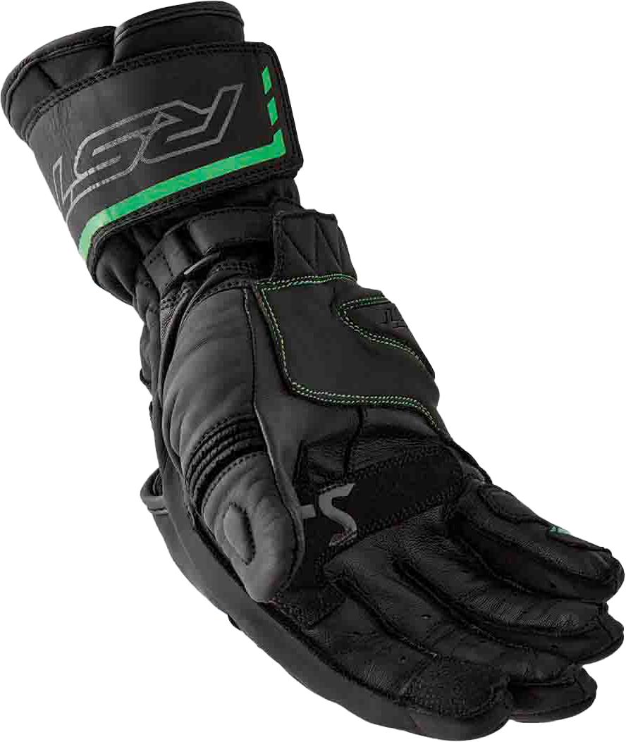 S1 Glove Blk/Flo Green Leather 2xl