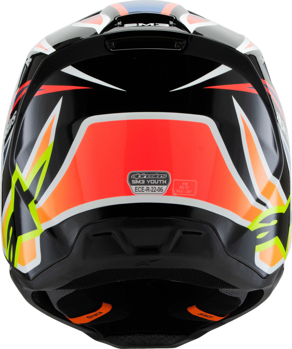 Sm3 Youth Wurx Helmet Blk/Ylw Fluo/Blue/Red  Ys