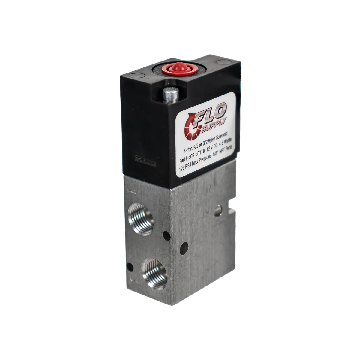 Flo Supply 4 Port Solenoid Valve - (2/2 or 3/2 Valve)