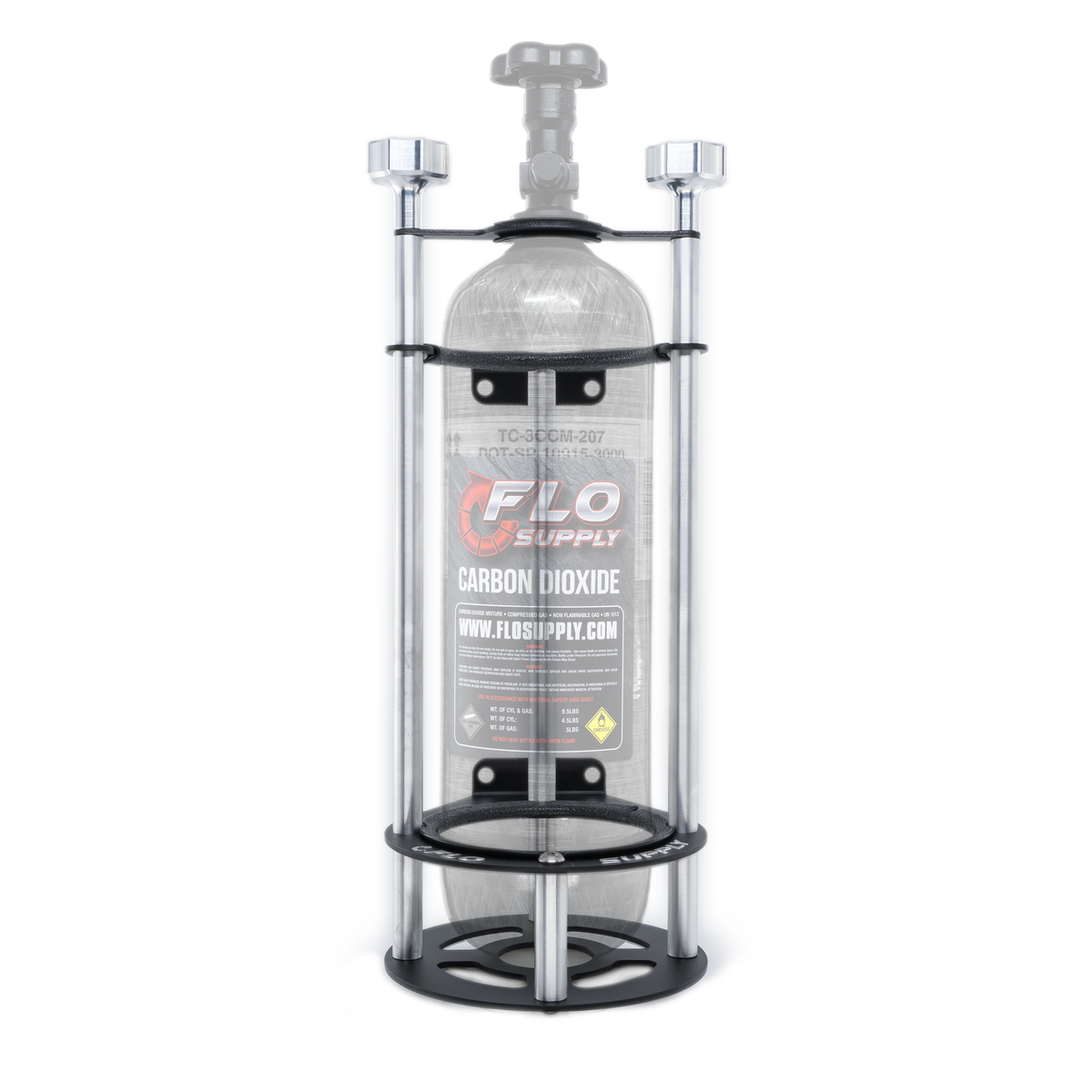 Flo Supply Race-Light Single 4.5lb Composite Bottle Bracket - Vertical