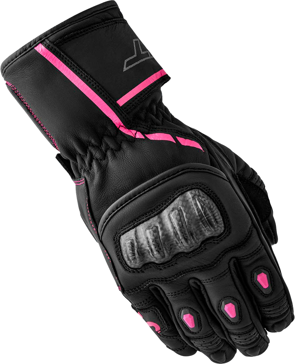 Womens S1 Glove Black/Pink Leather Xl