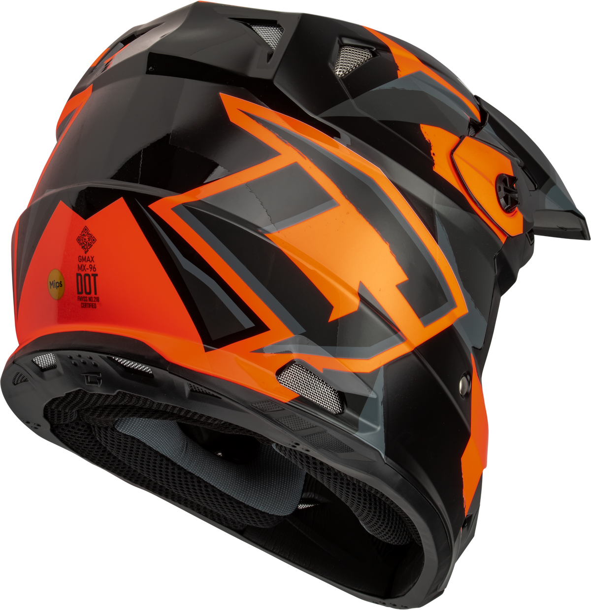 Mx 96 Splinter Helmet Black/Orange Md