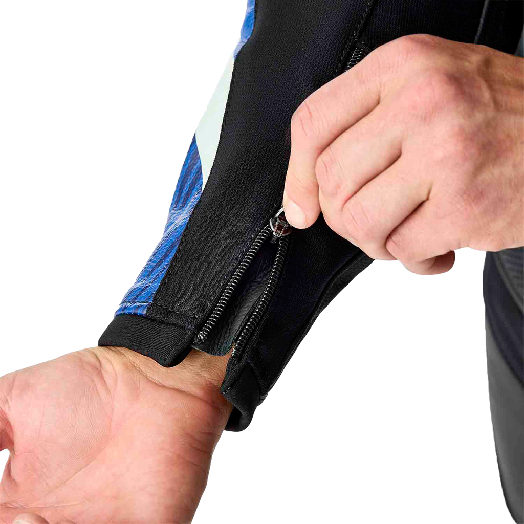 Tractech Evo D3o Jacket Blk/Blue Leather 2x