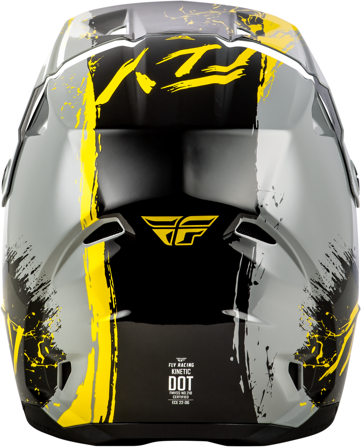 Youth Kinetic Drip Helmet Grey/Black/Yellow Ym