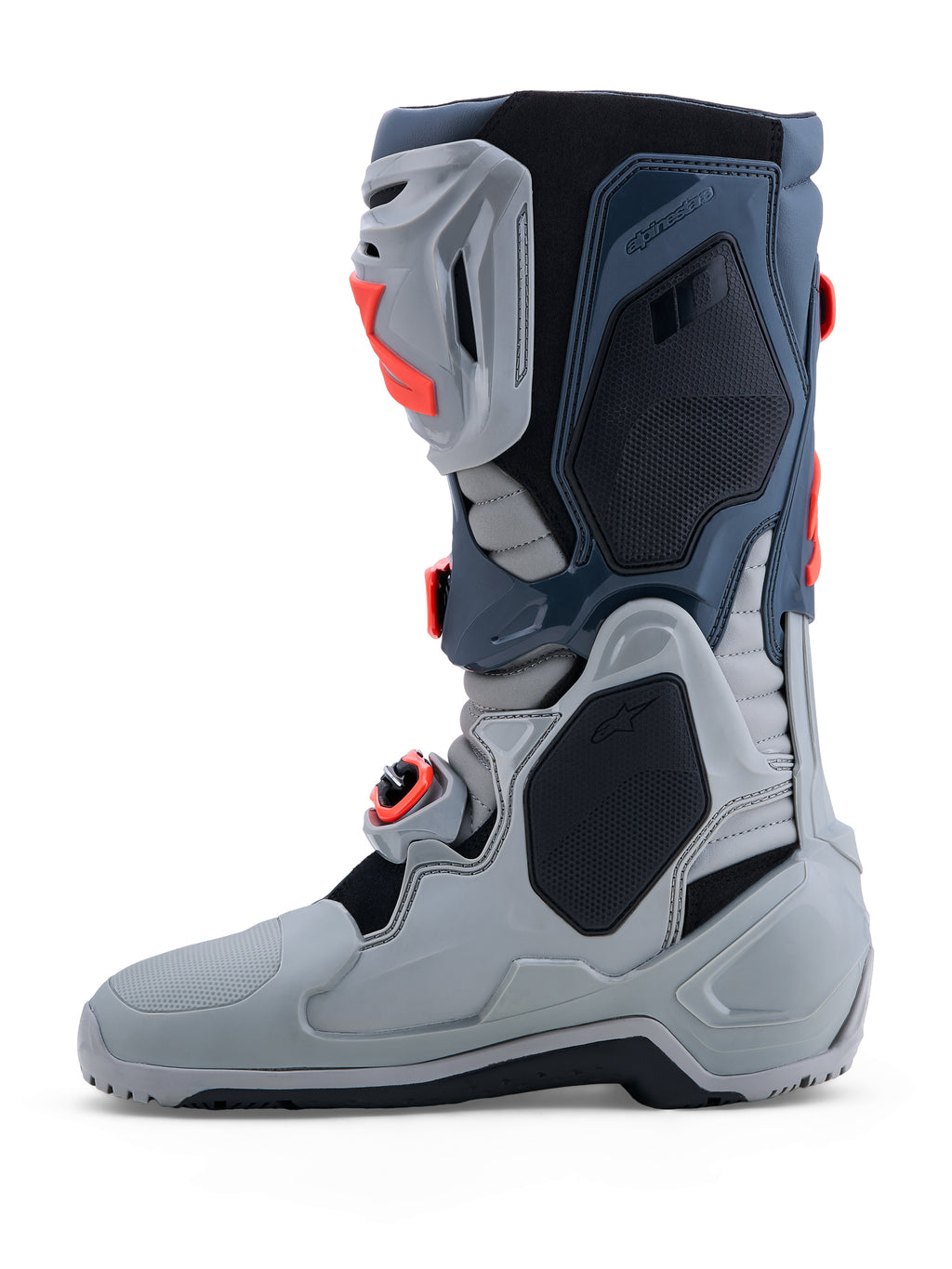 Tech 10 Enduro Boots Mid Gry/Drk Gry/Red Fluo 11